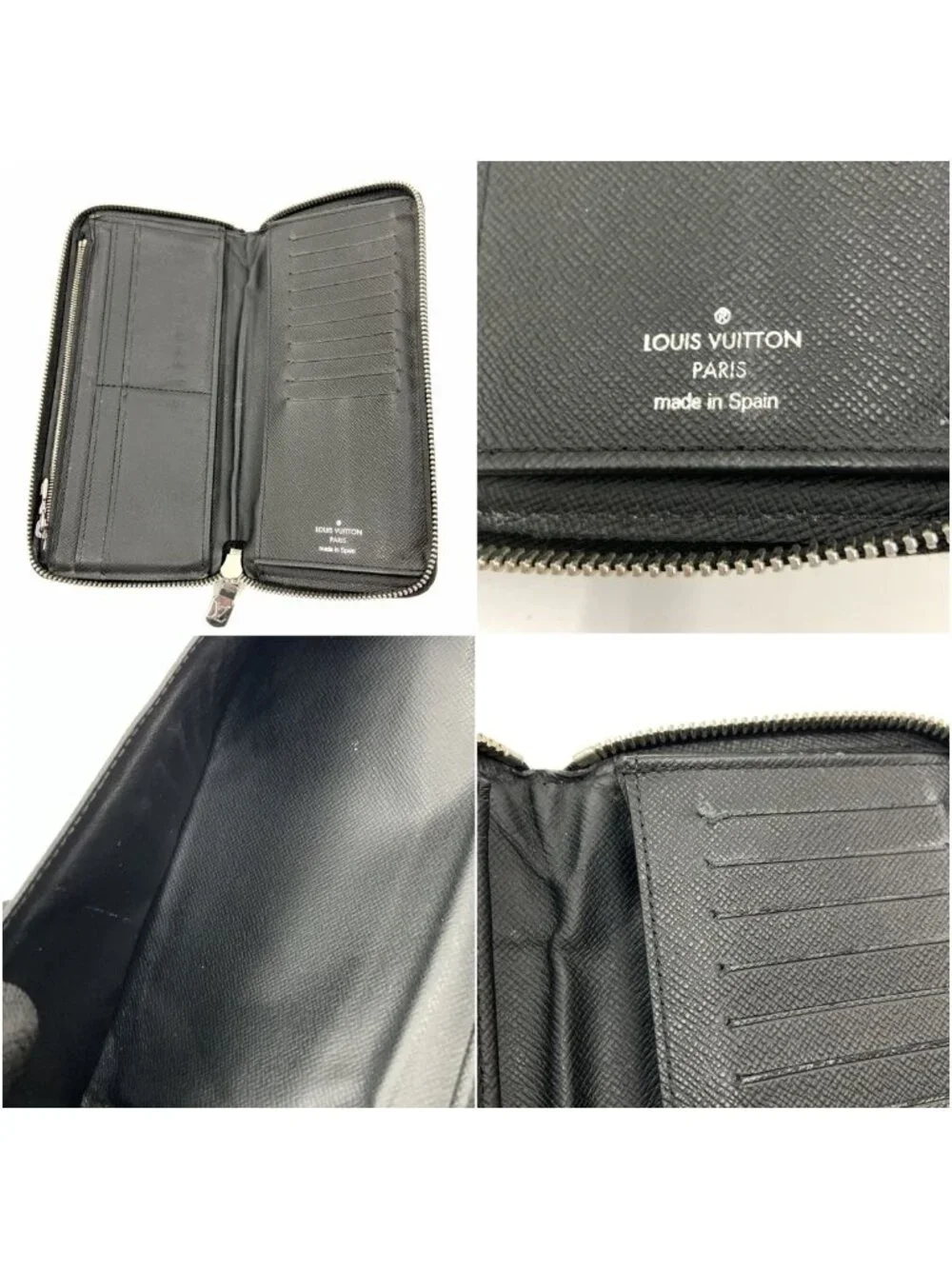 Louis Vuitton Damier Graphite Zippy Wallet Vertical Zip Around Black